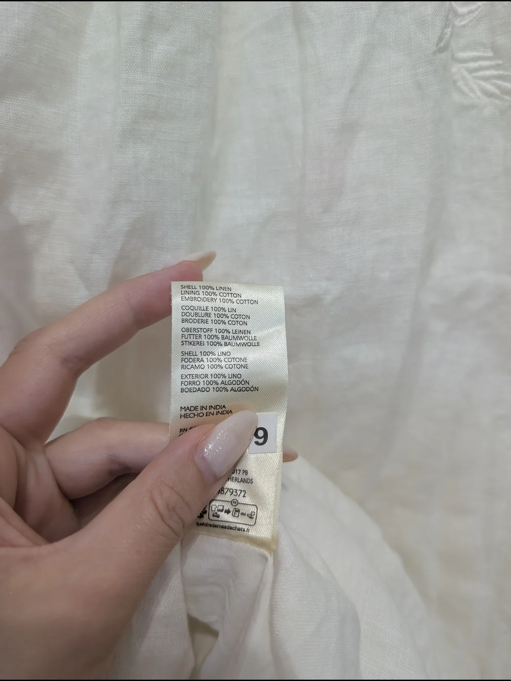 Anthropologie White Linen Square-Neck Midii Dress - Picture 9 of 10